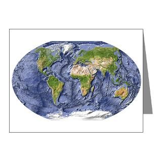 Gifts  Africa Note Cards  World relief map Note Cards (Pk of 10