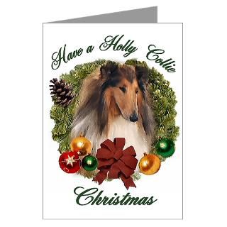  2006 Greeting Cards  Holly Collie Christmas Cards (Pk of 10
