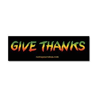 Caribbean Gifts  Caribbean Wall Decals  Rasta Give Thanks 36x11