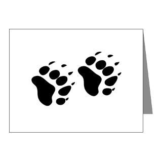 Gifts  Animal Note Cards  Bear Paw Print Note Cards (Pk of 10