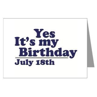 July 18 Birthday Greeting Cards (Pk of 1