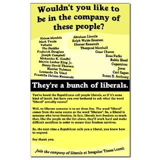 The Company of Liberals 11x17 Poster  Proud Liberal Bumper Stickers