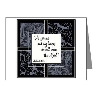 Black Gifts  Black Note Cards  Joshua 2415 Note Cards (Pk of 20)