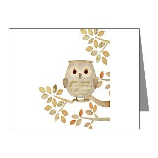 Gifts  Autumn Note Cards  Musical Tree Owl Note Cards (Pk of 20