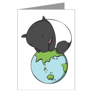 Animals Greeting Cards  Greeting Cards (Pk of 20) Tapir on World