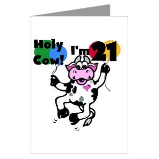 21 Gifts  21 Greeting Cards  Holy Cow Im 21 Greeting Card