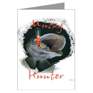 Angler Greeting Cards  Musky Hunter Greeting Cards (Pk of 20
