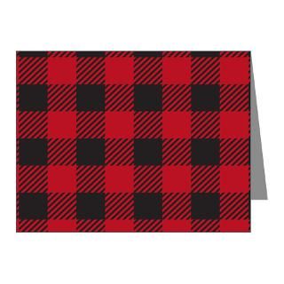 Art Gifts  Art Note Cards  Plaid Red Note Cards (Pk of 20)