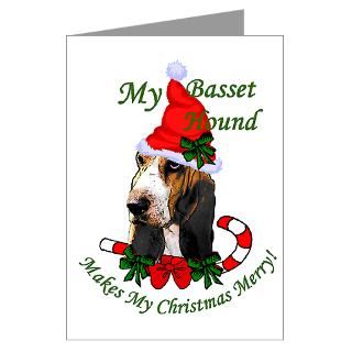 Greeting Cards  Basset Hound Christmas Greeting Cards (Pk of 20