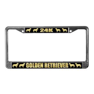 Art Gifts  Art Car Accessories  24K Golden Retriever License