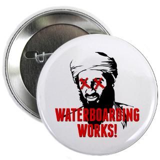 Laden Gifts  Bin Laden Buttons  Waterboarding Works 2.25 Button