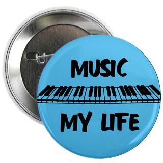 Blue Gifts  Blue Buttons  Music is my Life 2.25 Button