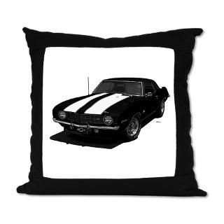 69 Gifts  69 Pillows  1969 Camaro Z28 Black & White Suede