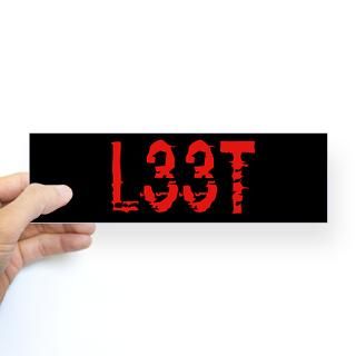 L33T Geek Gamer Bumper Bumper Sticker by bizarretees