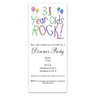 31 Year Olds Rock Invitations for $1.50