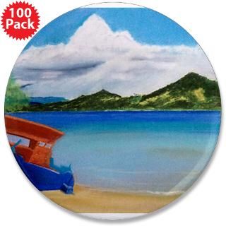 Art Gifts  Art Buttons  Serene Sulawesi 3.5 Button (100 pack)