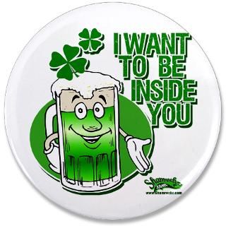 Beer Gifts  Beer Buttons  Green Beer Innuendo 3.5 Button