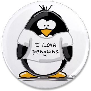 Love Penguins Gifts  I Love Penguins Buttons  I Love Penguins