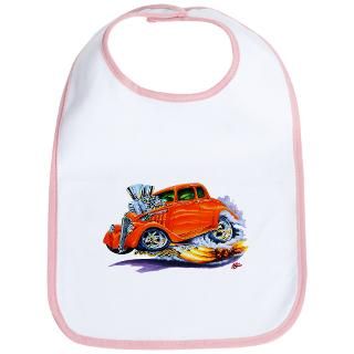 1936 Gifts  1936 Baby Bibs  1933 36 Willys Orange Car Bib