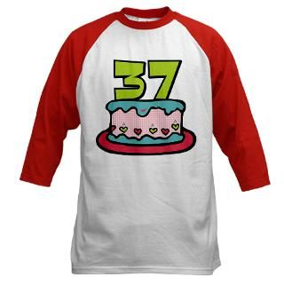 37 Year Old Birthday Cake Baseball Jersey