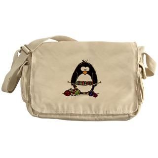 Knitting Penguin Messenger Bag for $37.50