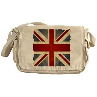 Grunge Vintage UK Flag Messenger Bag for