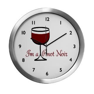 Pinot Noir Wine Drinker Modern Wall Clock for $42.50