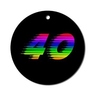 Rainbow 40 Ornament (Round) for $12.50