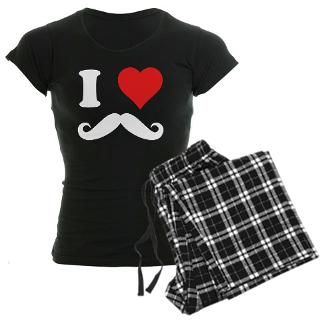 HEART MOUSTACHES LOVE Pajamas for $44.50