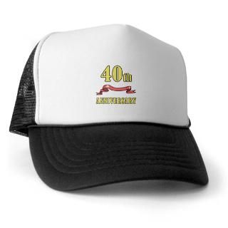 40 Gifts  40 Hats & Caps  40th Wedding Anniversary Trucker Hat