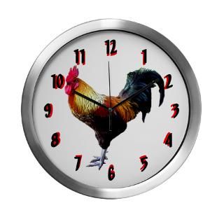Plain Rooster Modern Wall Clock 14inch for $42.50