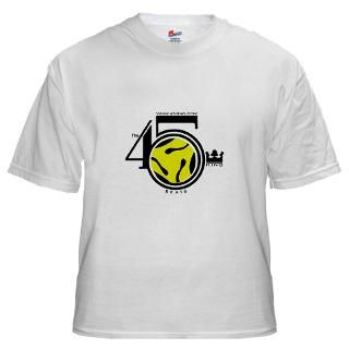 White 45 King logo T Shirt T Shirt by 45king