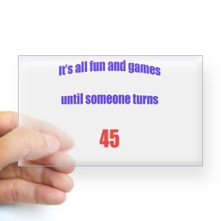 Someone turns 45 Rectangle Decal for $4.25