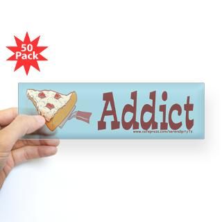 Pizza Addict on Blue Bumper Sticker (50 pk) for $190.00