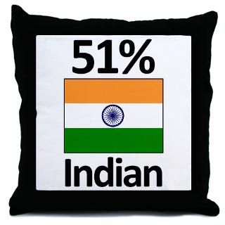 51% Indian Throw Pillow