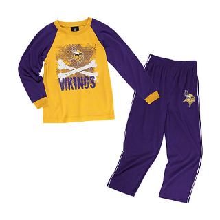 Minnesota Vikings Kids4 7 Purple NFL 2 Piece Long Sleeve Raglan Shirt