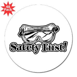 Stickers  Safety First 3 Lapel Sticker (48 pk