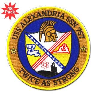USS Alexandria 3 Lapel Sticker (48 pk) for $30.00
