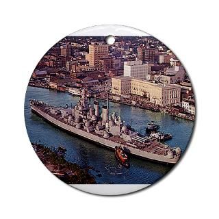 USS North Carolina BB 55 Ornament (Round) for $12.50
