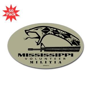 Mississippi Militia Sticker (Oval 50 pk)