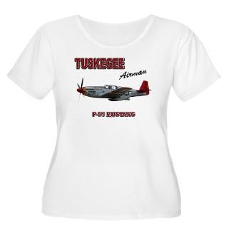Tuskegee Airman P 51 Mustang T Shirt