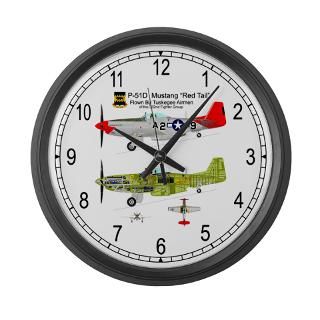 51 Mustang Tuskegee Airman Large Wall Clock for $40.00