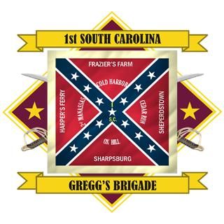 1st South Carolina Infantry (Flag 5.1).png Iron On for $12.50