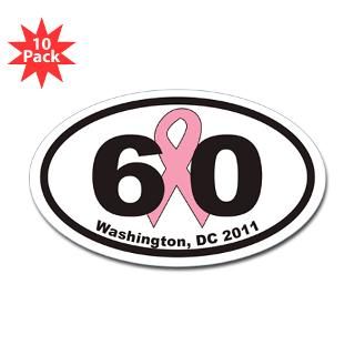 60 Washington, DC Sticker (Oval 10 pk)