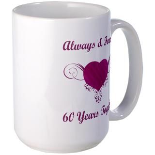 60 Gifts  60 Drinkware  60th Anniversary Heart Mug