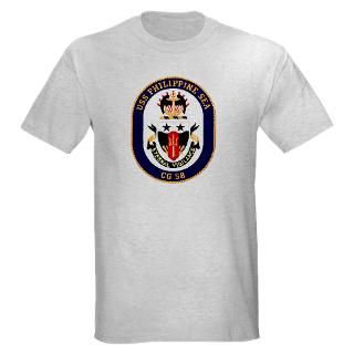 uss philippine sea cg 58 ash grey t shirt
