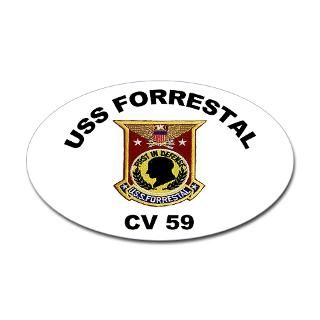 USS Forrestal CV 59 Oval Sticker