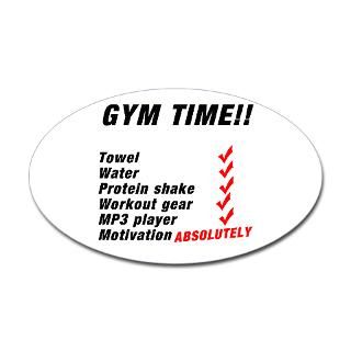 gym time oval sticker $ 3 59