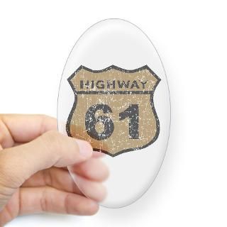 Retro Look Hwy 61 Road Sign Oval Decal for $4.25