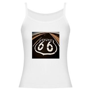 Route 66 Sign on Road Fish Eye   Jr.Spaghetti Strap for $22.50